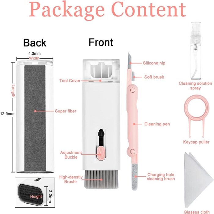 7-in-1 Multi-Purpose Cleaning Kit for Keyboard, Earbuds & Screens